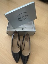 Black Casandra Patent Court Shoes Size 6 EU39