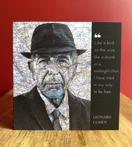 Leonard cohen greeting card - leonard,