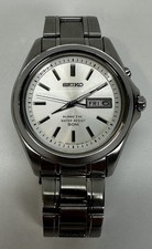 Mens Seiko Kinetic 5M63-0B90 Stainless Steel RARE Watch 50M Water Resistant