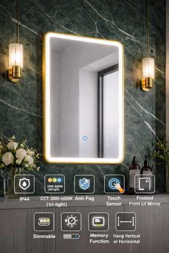 Rectangular led mirror - led,