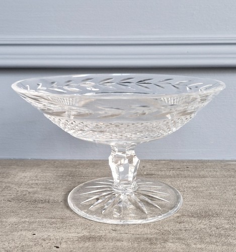 Vintage crystal footed bowl - footed,