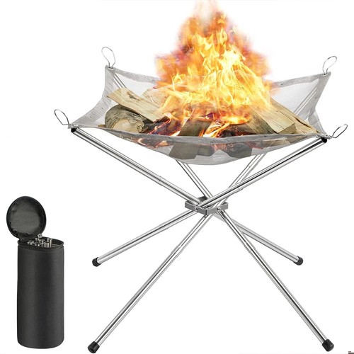 Portable folding fire pit - folding,