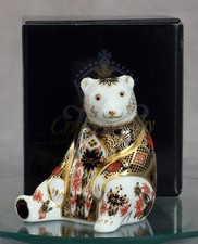 Royal Crown Derby 'Honey Bear Old Imari' Boxed Paperweight 1st Quality Gold Stpr