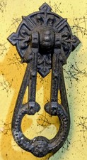 Antique cast iron door - antique, knocker