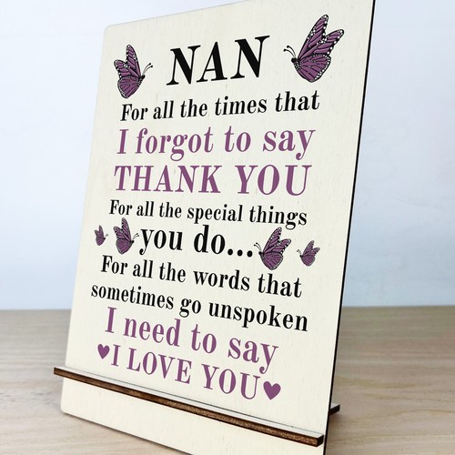 Nan gifts wooden standing - nan,