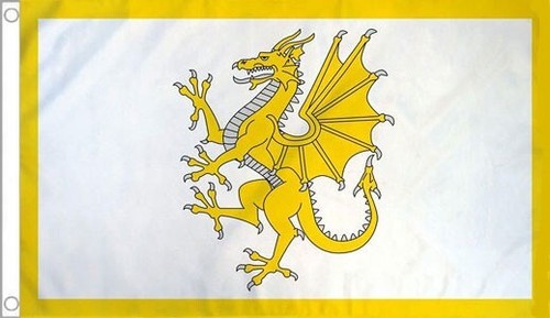 Wales flag gold dragon - 5', 3'