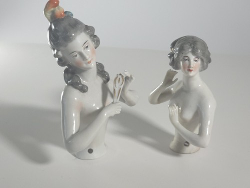Pair antique german porcelain - german,