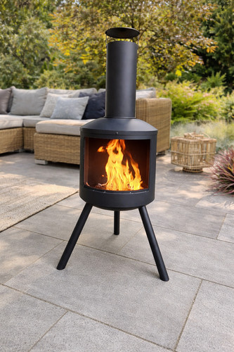 Steel chiminea outdoor - steel, garden