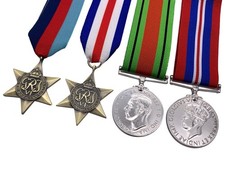 1939/45, France and Germany Star, Defence Medal and 1939/45 War Medal