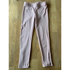 Girls GAP Pink Thick Leggings Glitter Age M 8 - 9 Years Zip ankle