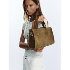 NEW ZARA braided leather city