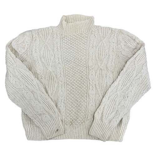 Vintage beige wool - vintage, aran