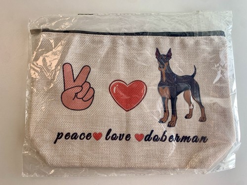 Peace love doberman - love,