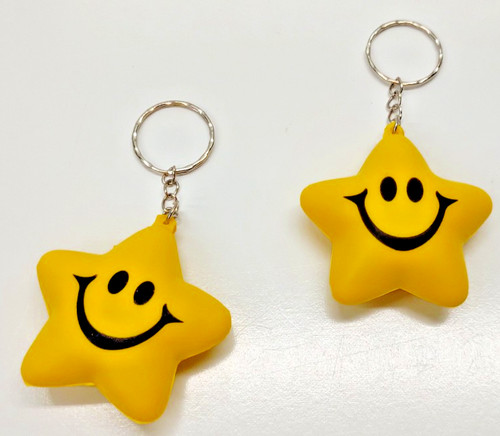 Smiling stars key chain - stars,