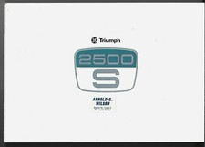 Triumph 2500 S Saloon 1975-1977 UK Market Sales Brochure