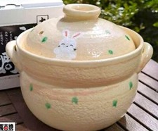 BANKO Ware Earthen Rice Pot Rabbit Japanese DONABE Pottery Rice cooker