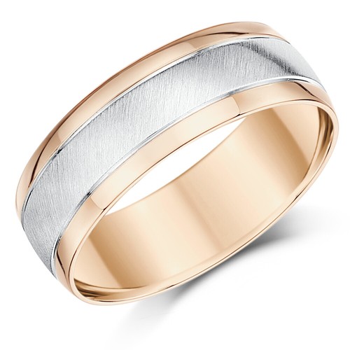Men 9ct white - men's, rose