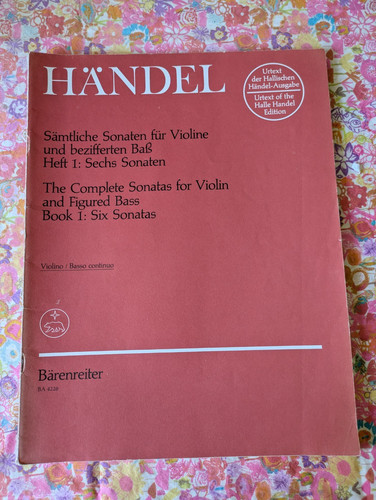 Handel complete sonatas violin - sonatas,