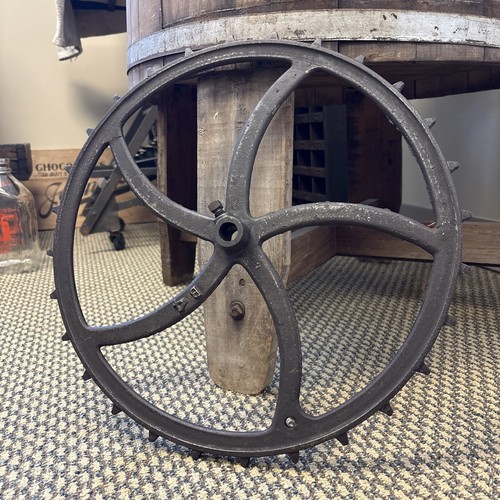 Antique cast iron gear - antique,