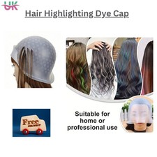 Hair Highlighting Dye Cap Reusable Silicone hat for Professional needle hook