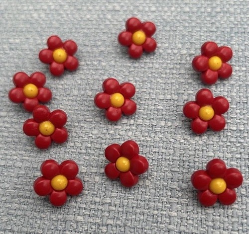 Daisy flower buttons red - daisy, &