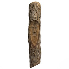 Vintage Handcarved Wooden Face