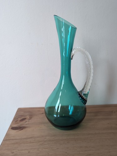 Mid century glass vase - glass,
