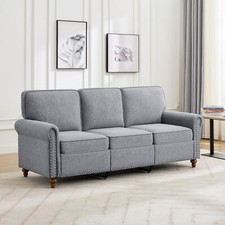 Seater sofa couch - seater, linen