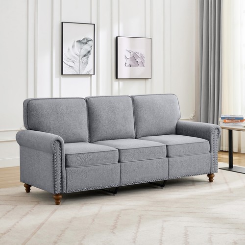 Seater sofa couch linen - 3,