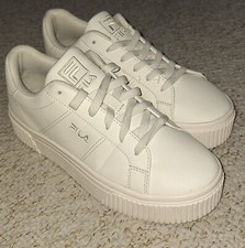 FILA PANACHE 3CM01858-100 Gardenia Beige Cream Women's Used Trainers Size UK 5.5