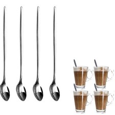4 Long Handled Cocktail Spoons