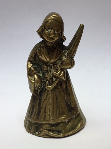 Vintage brass lady - #6, bell