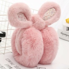 Kid Women Ear Muffs Lovely Earmuffs Cute Rabbit Ear Winter Headband Ear Warmer