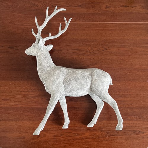 Large silver stag deer - silver,
