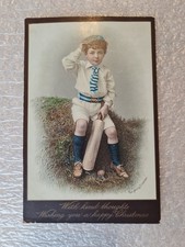 Vintage Raphael Tuck & Sons Cricket Collectors Card, Chromolithography