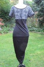 Zebra print high lo bodycon