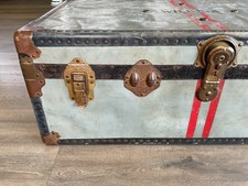 Vintage steamer travel trunk - vintage,