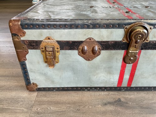Vintage steamer travel trunk - travel,