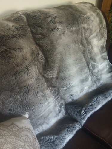 Thick throw rabbit faux fur - throw,