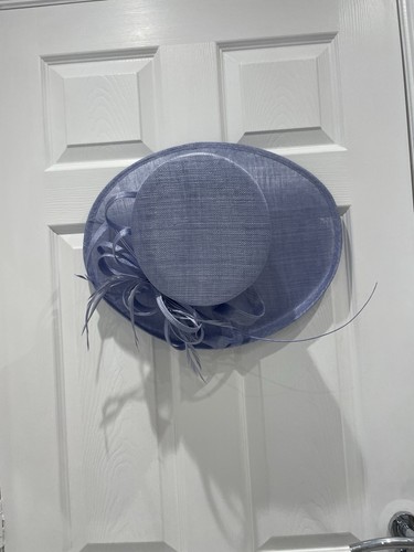 Classic sinamay periwinkle hat - sinamay,