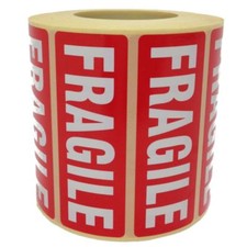 Fragile Parcel Labels - Postage Stickers - 89 x 32mm - Permanent Self Adhesive