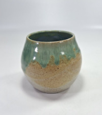 Upchurch Studio Pottery Small Vase Drip Glaze Vintage Pot Bellied Vase Flowers