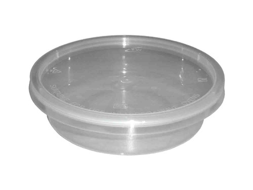 Round 8oz plastic food - plastic,