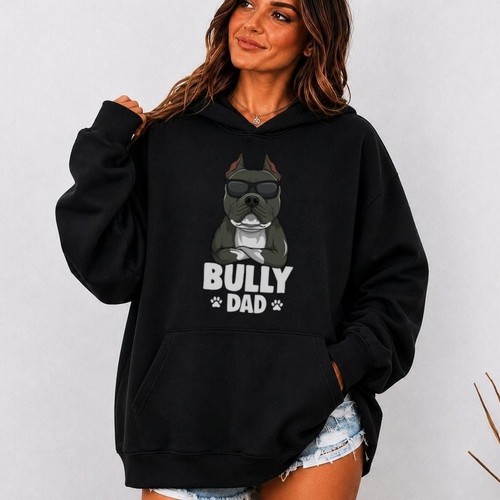 American bully dad dog hoodie - american,