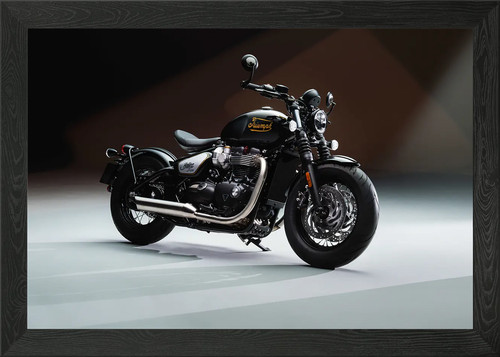 Black triumph motorcycle - black,