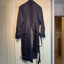 MS Dressing Gown 100 Cotton Size S  blue