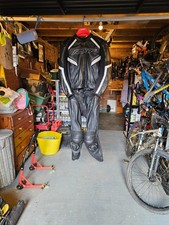 Rst full leather motorcycle suit with airbag technology.