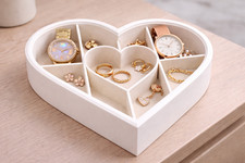Heart jewellery trinket tray