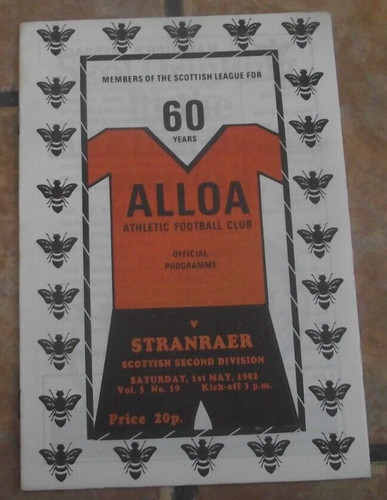 1981 alloa athletic - 1981-82, (may)