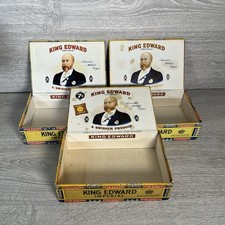 3 x King Edward Imperial Tobacco Cigar Boxes